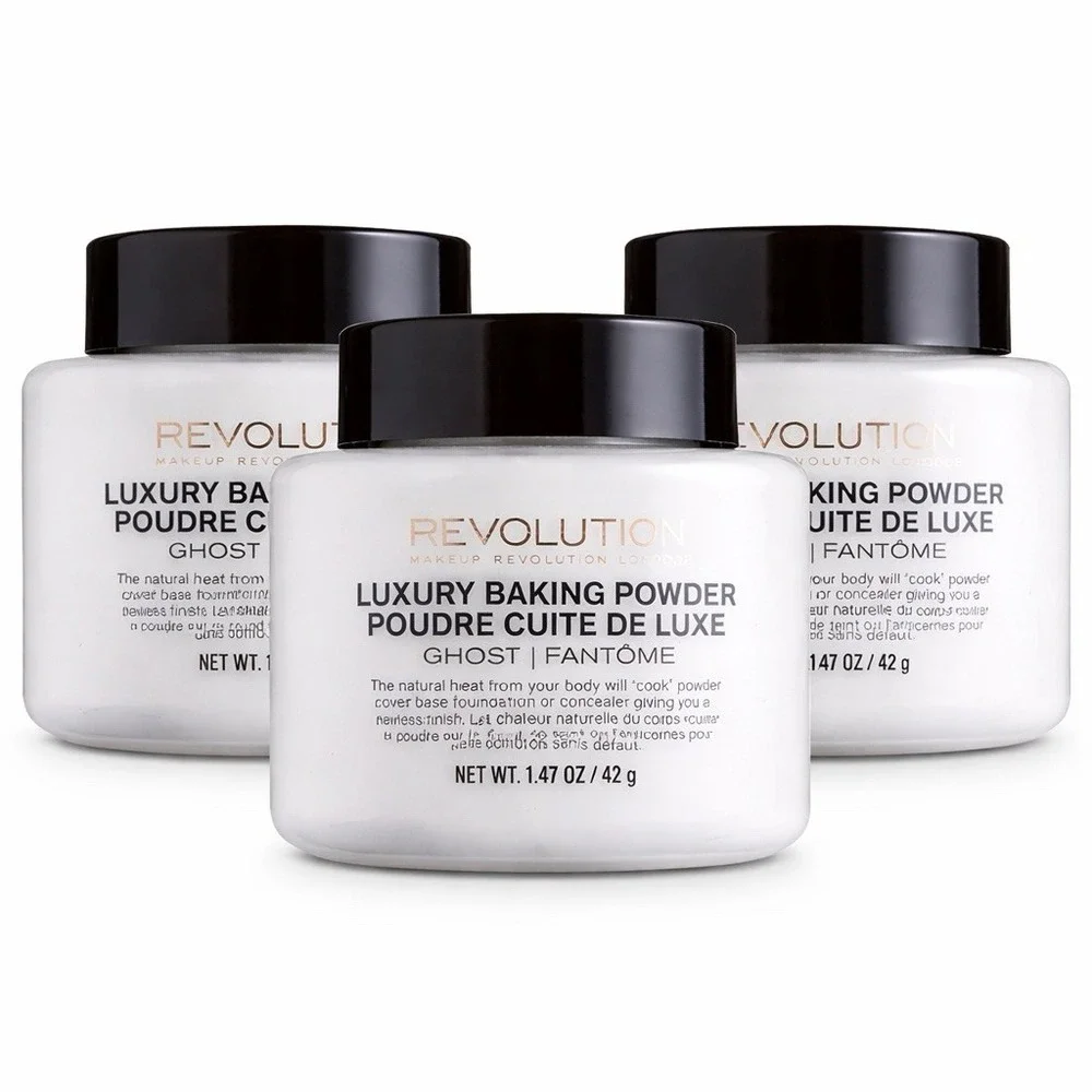 Makeup Revolution Luxury Baking Setting Powder Bundle - Ghost,‎ 3-Pack, NEW